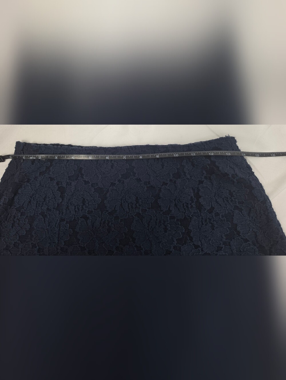 Abercrombie & Fitch Y2K Navy Floral Lace Mini Skirt Size 2 - Picture 6 of 8